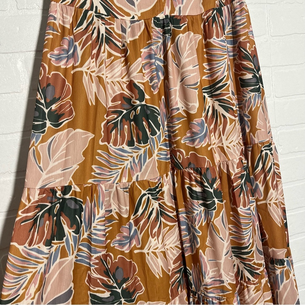 Jacquie the Label Womens Maxi Dress Long Palm Designs Tropical Print Medium - Picture 3 of 8